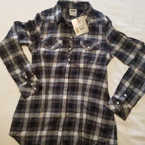 Harley Davidson Blk Plaid L/S Riding Shirt